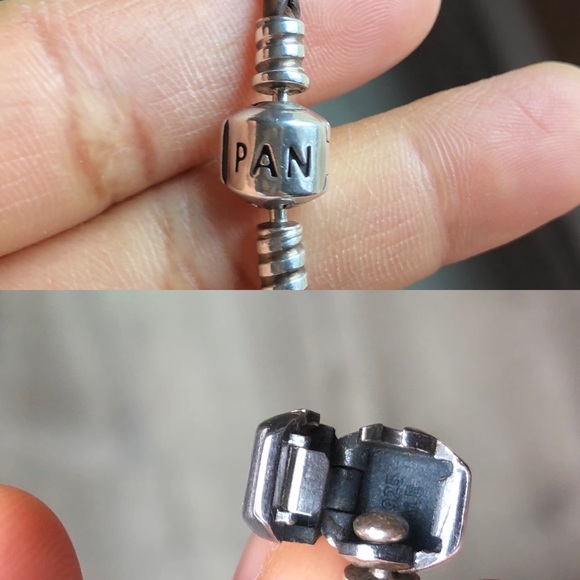 Pandora Brown Leather Bracelet Wrap Around Wrist Twice / Necklace with 11 Charms - Picture 5 of 13